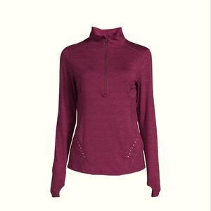Avia NWT Women's Athletic Style Flattering Fit Textured Half Zip Pullover 742